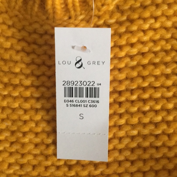 Lou & Grey Cropped Mock Neck Chunky Knit Hi-lo Hem Sweater, Small 🧡 - Picture 10 of 12